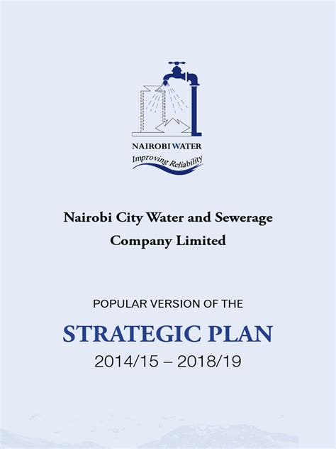 nairobi water master plan   strategic planning sewage