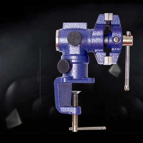 Sotrlo Multi Jaw Rotating Bench Vise Cast Iron Blue Table Vise for Multi Purpose with 360 Degree ...