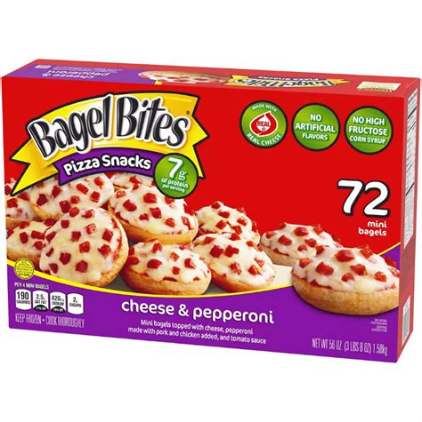 Bagel Bites Cheese And Pepperoni Mini Pizza Bagels 72 Ct Openbax