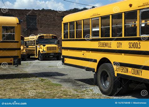 Usa Steubenville Ohio Traditional School Bus Editorial Stock