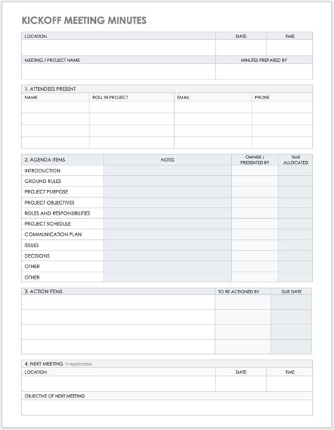 Project Kick-Off Meeting Template