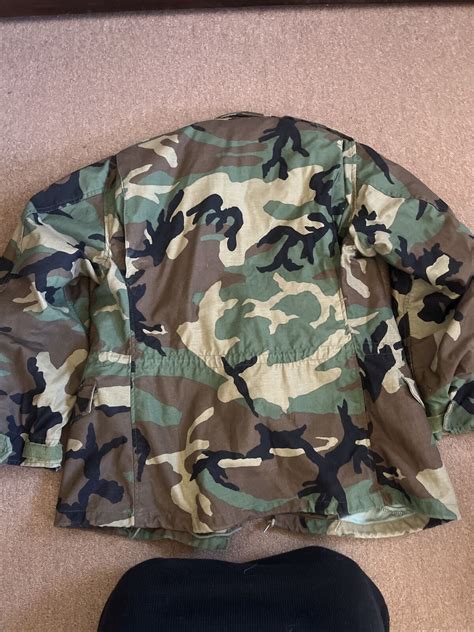 Us Army M Woodland Camo Field Jacket Coat Cold Weat Gem