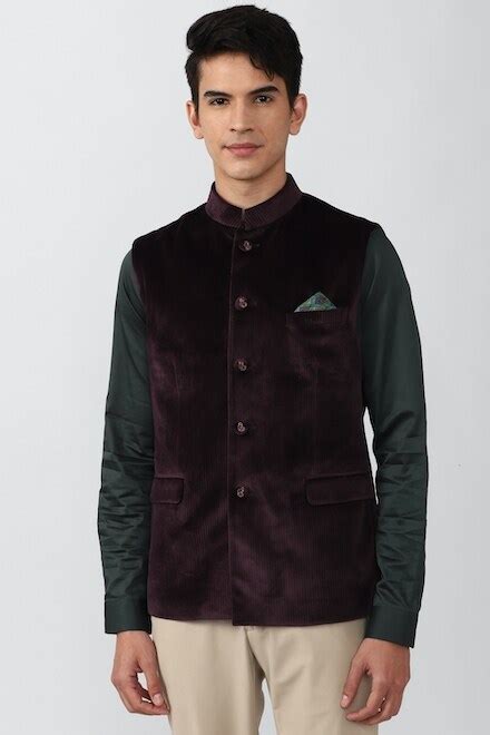 Simon Carter Suits And Blazers Simon Carter Purple Nehru Jacket For