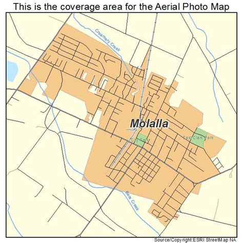 Aerial Photography Map of Molalla, OR Oregon