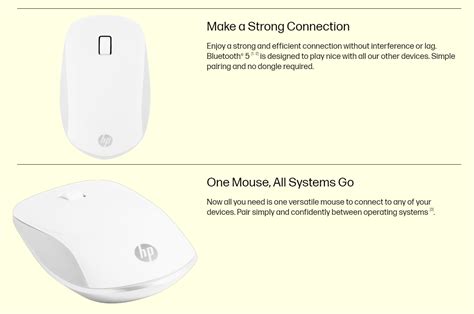 Hp Slim White Bluetooth Mouse M X Aa