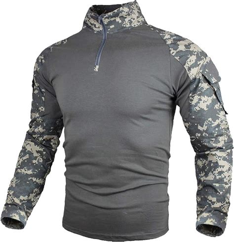 Zuoxiangru Camiseta De Combate T Ctica Para Hombres Camisa Multicam