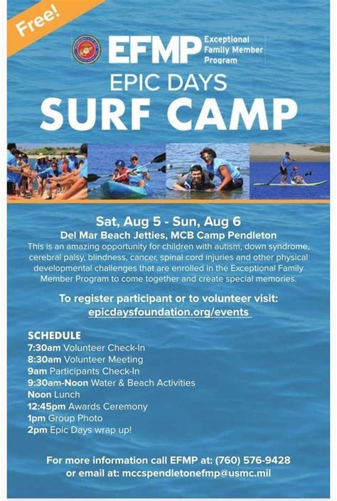 Efmp Epic Day Surf Camp Del Mar Beach At Camp Pendelton Oceanside 5