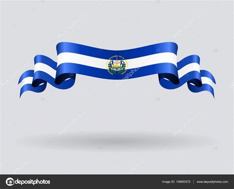 Bandera Ondulada De El Salvador Ilustraci N Vectorial Vector De