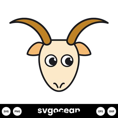 Goat Head Svg vector for instant download - Svg Ocean — svgocean