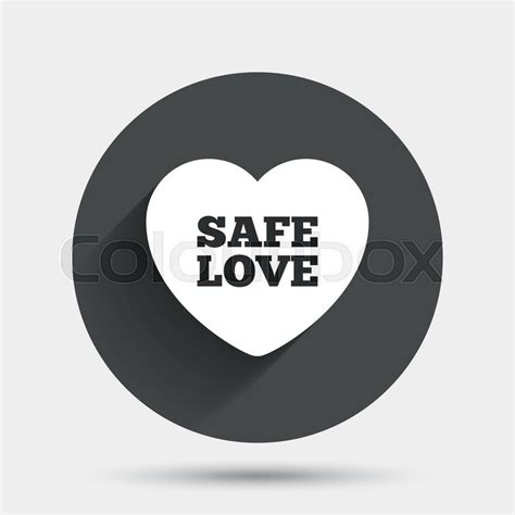 Safe Love Sign Icon Safe Sex Symbol Stock Vector Colourbox