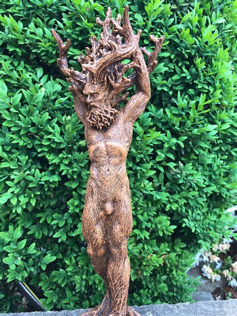 Green Man Cernunnos Statue Etsy