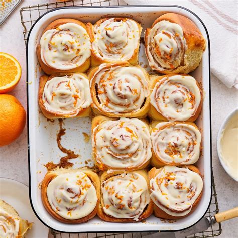 Soft Fluffy Orange Cinnamon Rolls Baker By Nature Orange Recipes