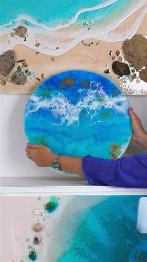 Resin Ocean Art Michelle Tracey Art Resin Crafts Resin Crafts Tutorial Diy Wall Art