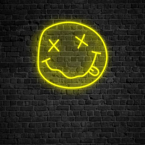 Dead Smiley Neon Sign Funny Led Signs Etsy