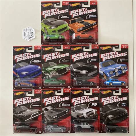 2023 HOT WHEELS Fast Furious Themed 10 Car Set Inc Silvia Supra