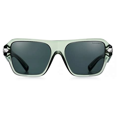 Tiffany Co Occhiale Da Sole Squadrati Verde Scuro Collezione