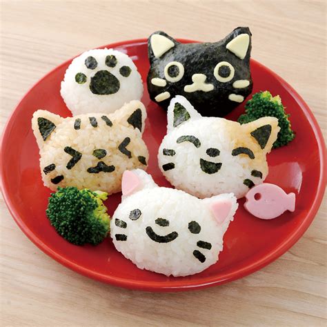 4pcsset Pp Kawaii Cat Rice Mold Sushi Egg Chocolate Mold Diy Kitchen