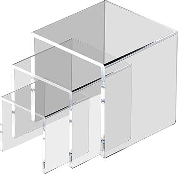 MaoXinTek Risers d Affichage Présentoir en Acrylique Transparent