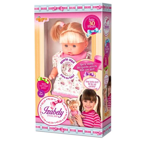 Boneca Infantil Izabely Special Baby Fala 30 Frases Compre Agora