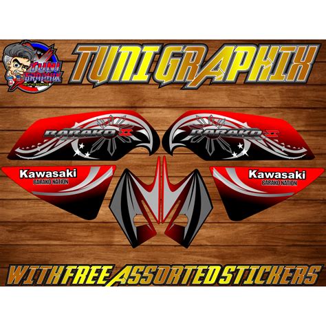 Kawasaki Barako 2 Design Stock Sticker Decal Shopee Philippines