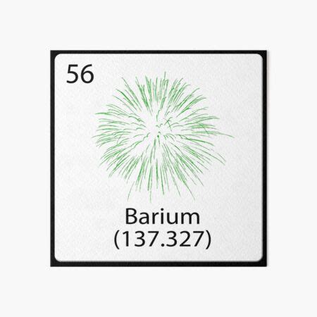 "Chemical element tile. Barium Ba with a firework explosion. Barium ...