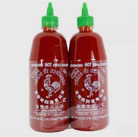 Pack 2 Unidades Salsa Sriracha 740ml Huy Fong 793g Gallito