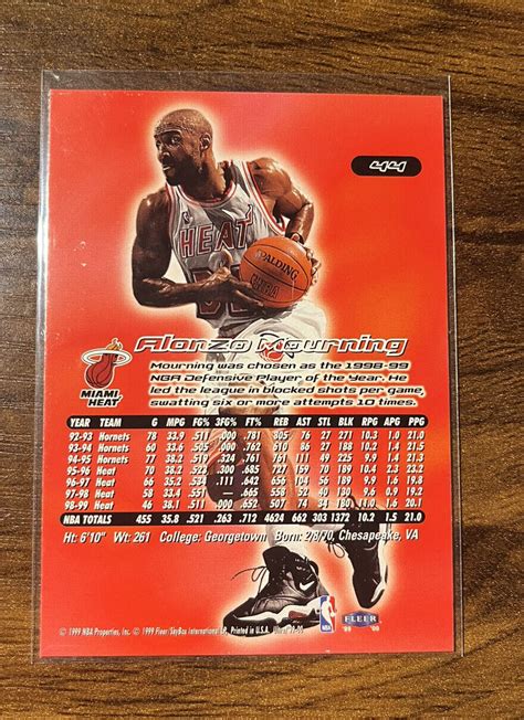 Fleer Ultra Alonzo Mourning For Sale Online Ebay