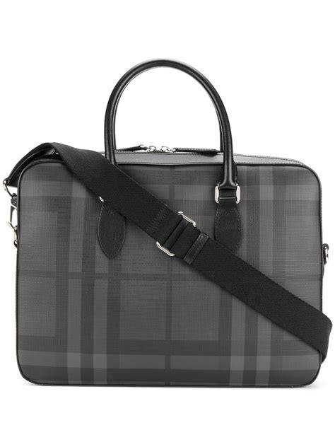 Burberry Medium Leather Trim London Check Briefcase Farfetch