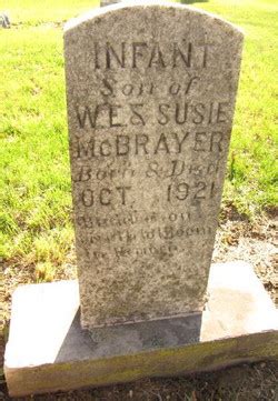 Infant Son McBrayer 1921 1921 Mémorial Find a Grave