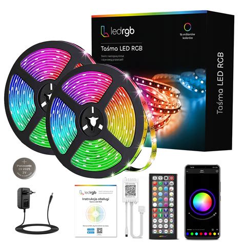 Taśma LED 20M RGB 5050 Bluetooth APLIKACJA MOBILNA PILOT MUZYKA ZESTAW