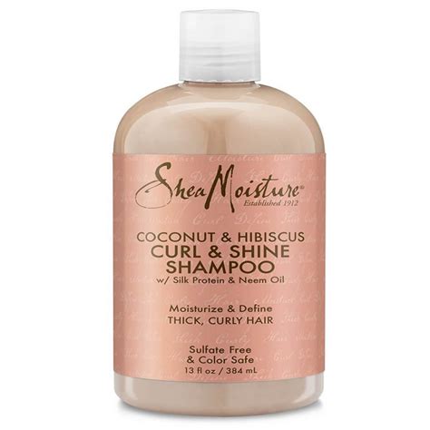 Shea Moisture Coconut And Hibiscus Curl And Shine Shampoo With Silk