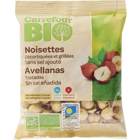 Noisettes Bio D Cortiqu Es Et Grill Es Carrefour Bio Le Sachet De G