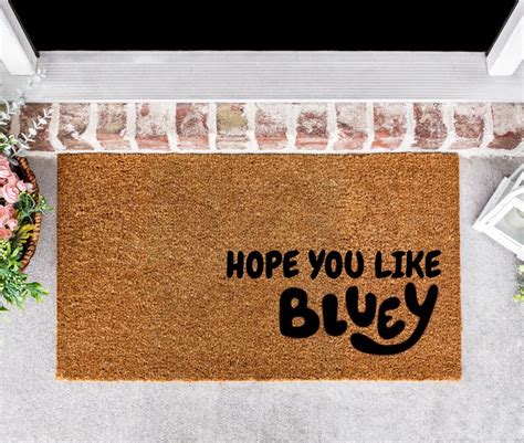 Bluey Bluey Doormat Hope You Like Bluey Doormat Doormat Etsy Ireland