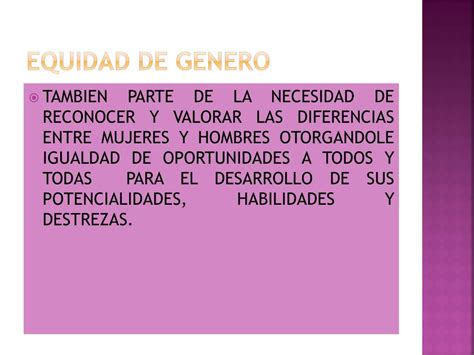 Ppt Equidad De G Nero Y Perspectiva De G Nero Powerpoint Presentation