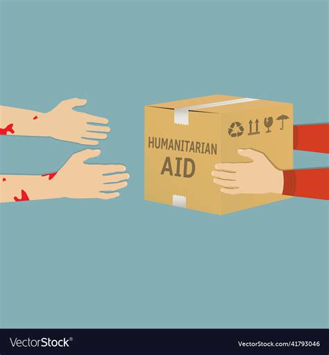 Humanitarian Aid Flat Design Royalty Free Vector Image