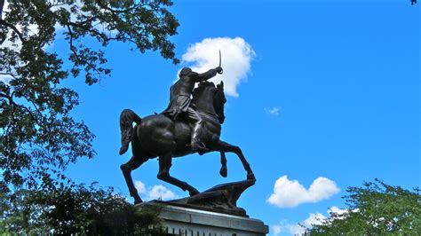 Equestrian statue of Casimir Pulaski in RI Providence US