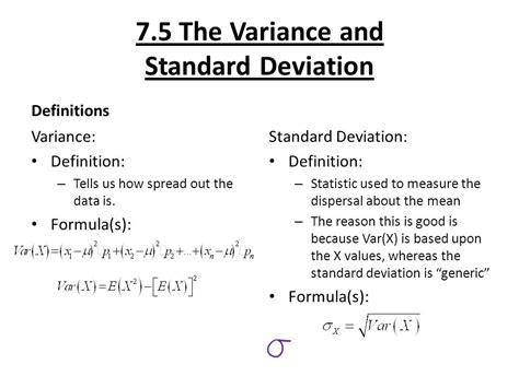 Variance And Standard Deviation Formula