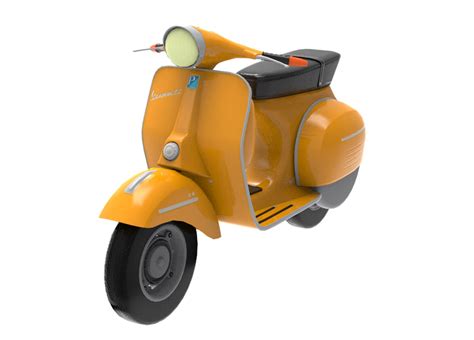 3D Model Classic Italian Piaggio Vespa - TurboSquid 1593775