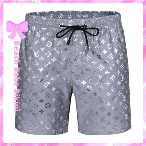 Louis Vuitton Dri Fit Swim Shorts Grey Silver Beach Babe Bikini