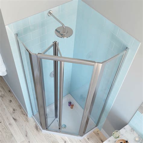 Lakes Classic 900mm Semi Framed Pentagon Bifold Shower Enclosure Best