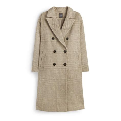 Check Double Breasted Coat Coats Jackets Womens Categories