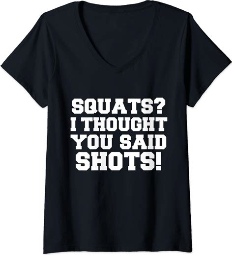 Amazon Womens Squats I Thought You Said Shots Funny Workout Drunk