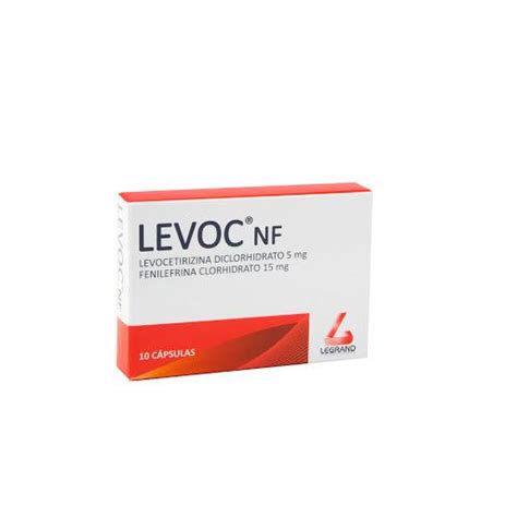 Levoc Nf Levocetirizina Diclorhidrato Fenilefrina Clorhidrato 5mg