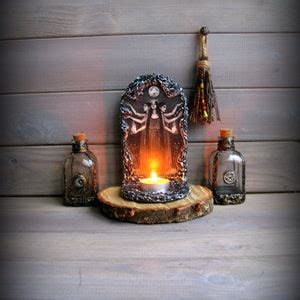 Hecate Altar Candles Holder/goddess of Witchcraft Magic and the Moon ...