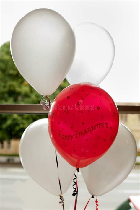 Happy Engagement Decorative Balloons Stock Image - Image of happy ...