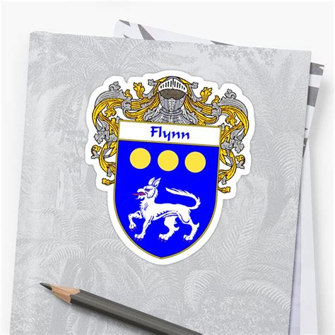 "Flynn Coat of Arms/Family Crest" Stickers by William Martin | Redbubble