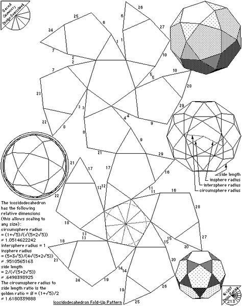 Archimedean Solids – Fold Up Patterns | The Geometry Code:Universal ...