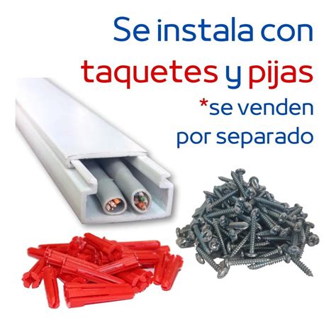 Canaleta Pvc Para Cable Piezas X Mm X Metro Cenit