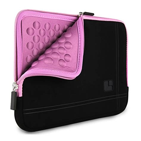 Sumaclife 15" Microsuede Hybrid Padded Sleeve Pouch Case [Pink] for HP ...