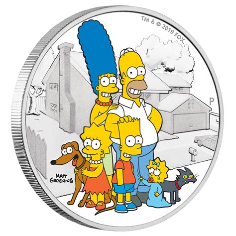 Familia Simpson 2019 Tuvalú 2 Onzas Plata Monedas Lamasbolano